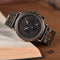 BS03 | PILOT Masculine Black Japan Chrono Quartz Custom Engraved On Demand